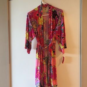 Josie NATORI pink Hollywood Boho wrap/robe